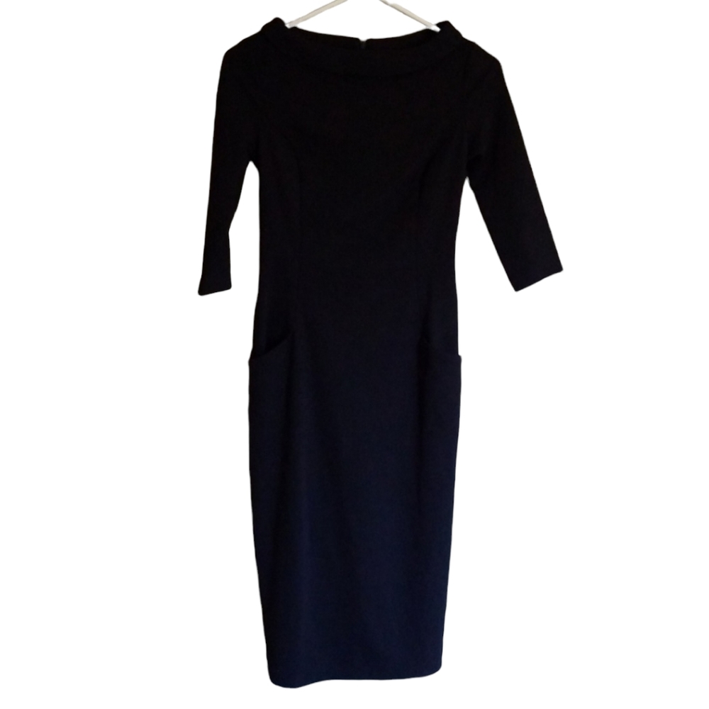 Laura Bettini Black Dress Size XS Boat Collar New With Tag